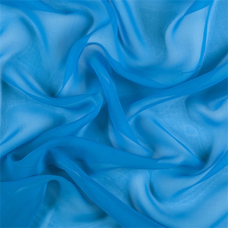 Runway Silks Bright Blue Silk Chiffon Fabric – Reorderable
