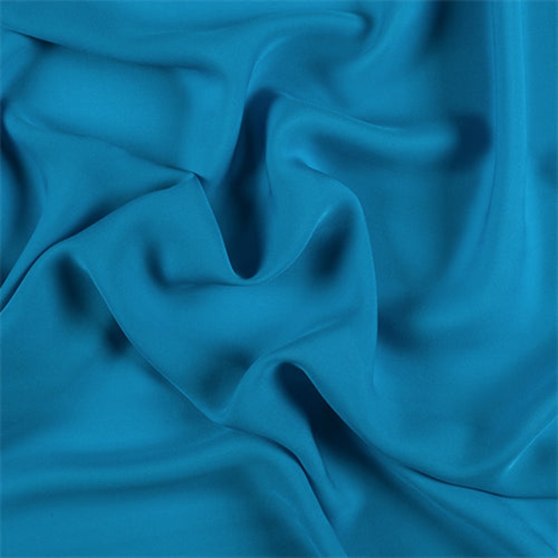 Runway Silks Bright Blue Silk Double Georgette Fabric – Reorderable