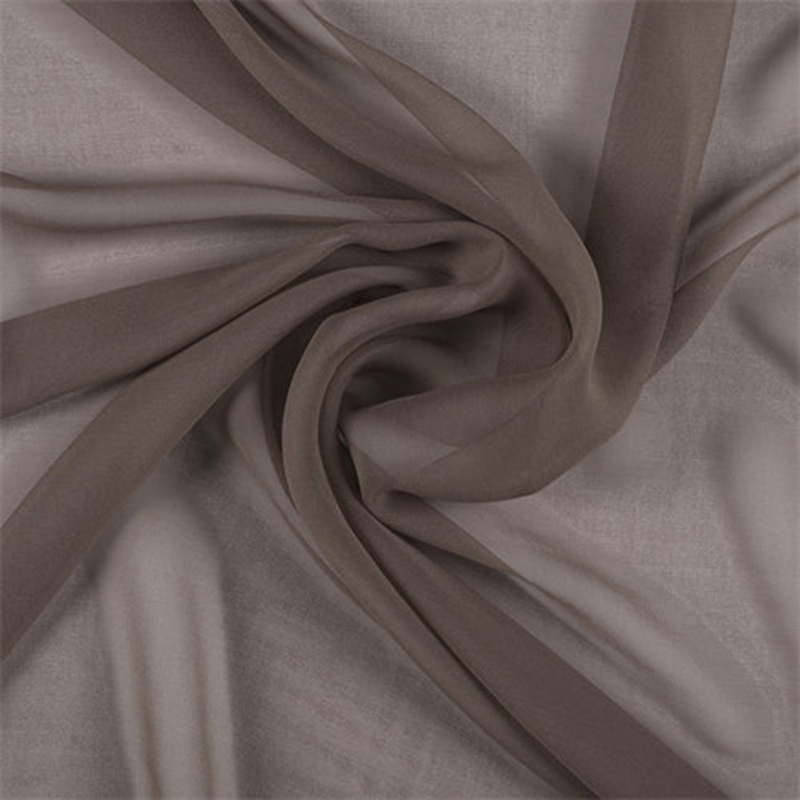 Runway Silks Brown Silk Chiffon Fabric – Reorderable