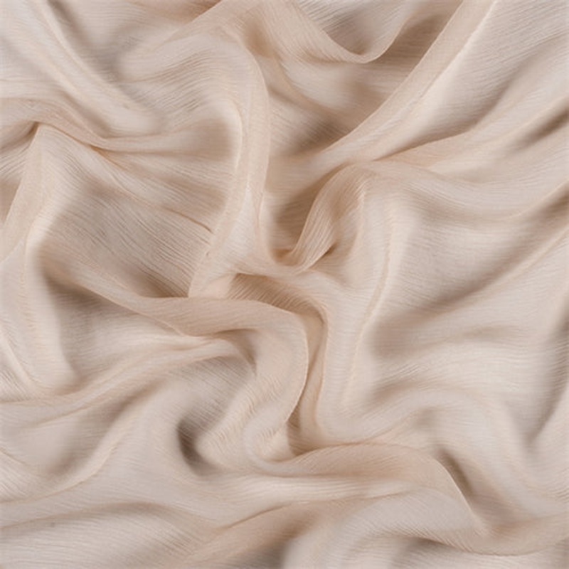 Runway Silks Camel Crinkled Silk Chiffon Fabric – Reorderable