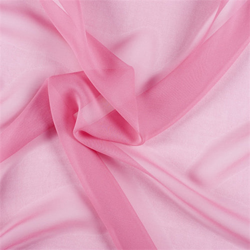 Runway Silks Carnation Pink Wide Silk Chiffon Fabric – Reorderable
