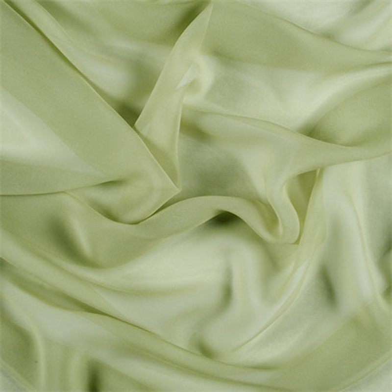 Runway Silks Celery Silk Chiffon Fabric – Reorderable