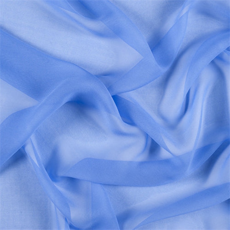 Runway Silks Periwinkle Wide Silk Chiffon Fabric – Reorderable