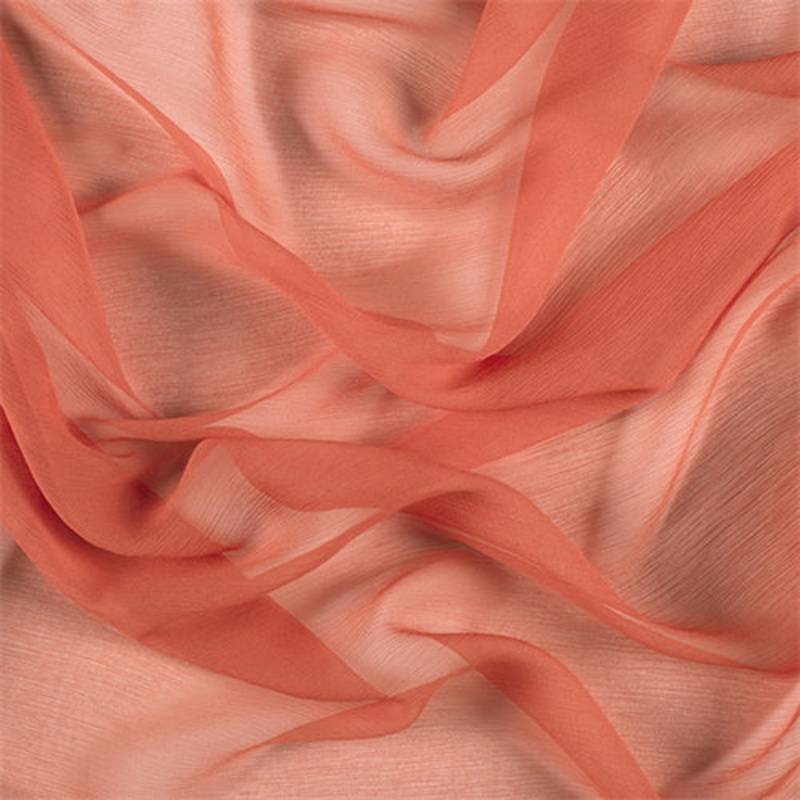 Runway Silks Tangerine Crinkled Silk Chiffon Fabric – Reorderable