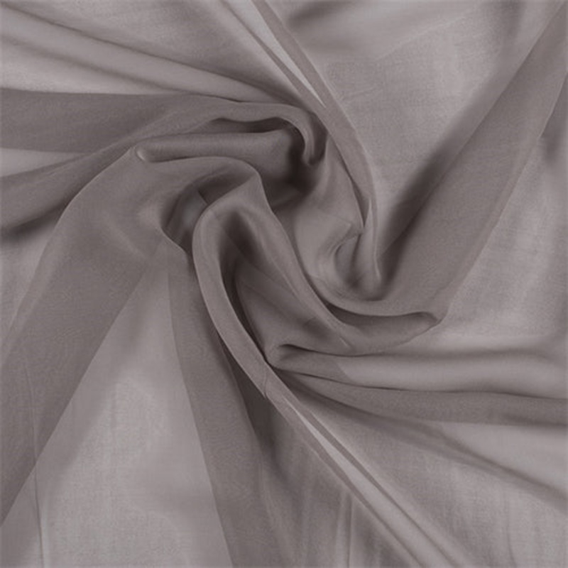 Runway Silks Taupe Silk Chiffon Fabric – Reorderable