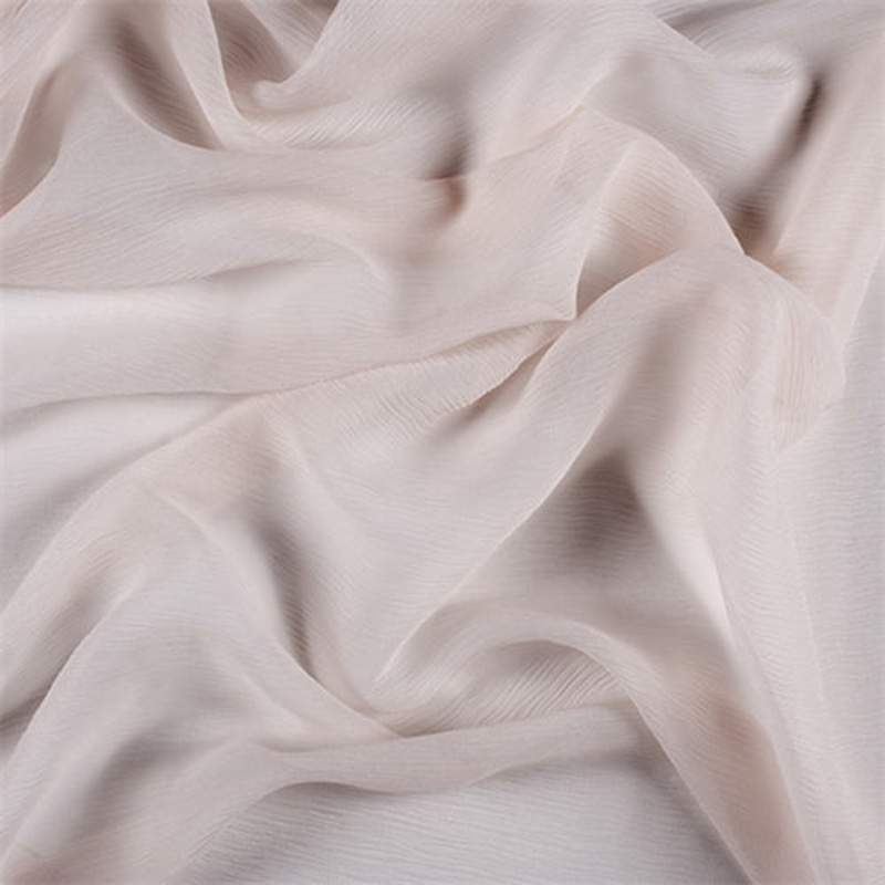 Runway Silks Vanilla Crinkled Silk Chiffon Fabric – Reorderable