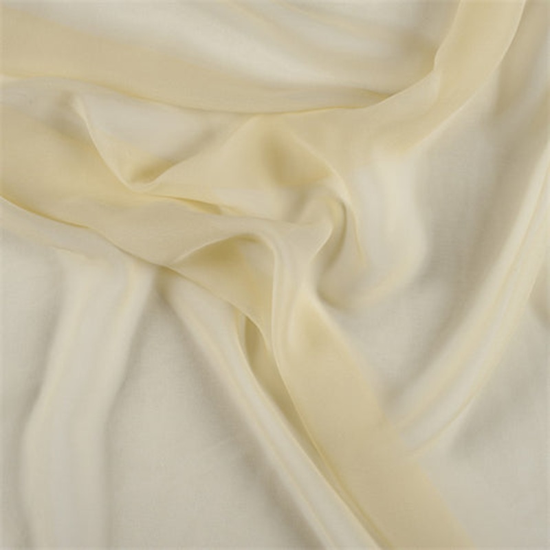 Runway Silks Yellow Wide Silk Chiffon Fabric – Reorderable
