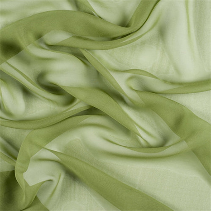 Runway Silks Apple Green Silk Chiffon Fabric – Reorderable