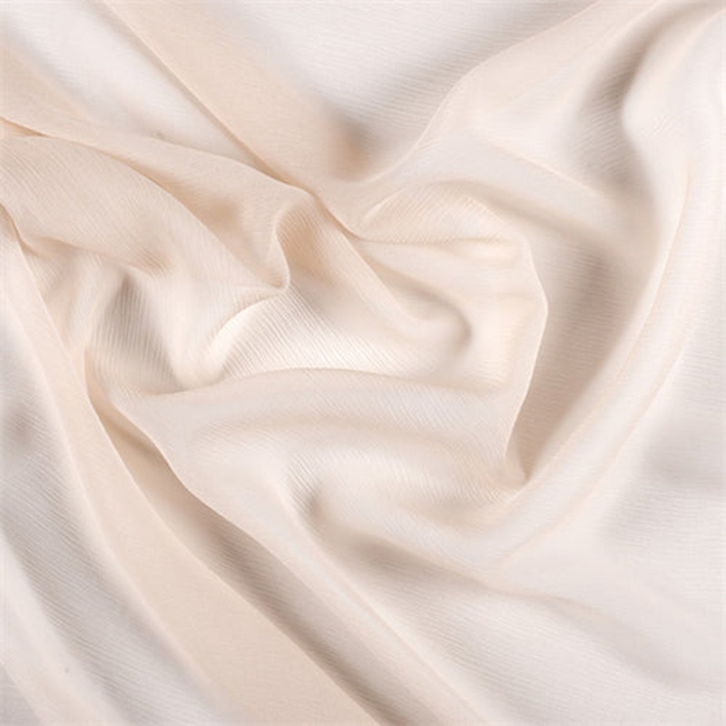 Runway Silks Champagne Crinkled Silk Chiffon Fabric – Reorderable