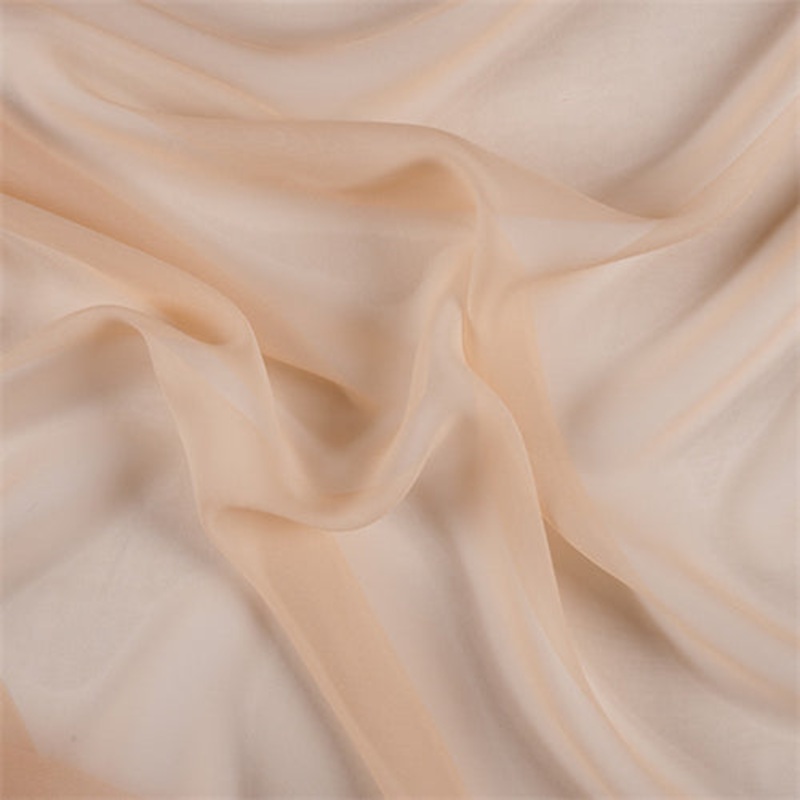 Runway Silks Peach Wide Silk Chiffon Fabric – Reorderable