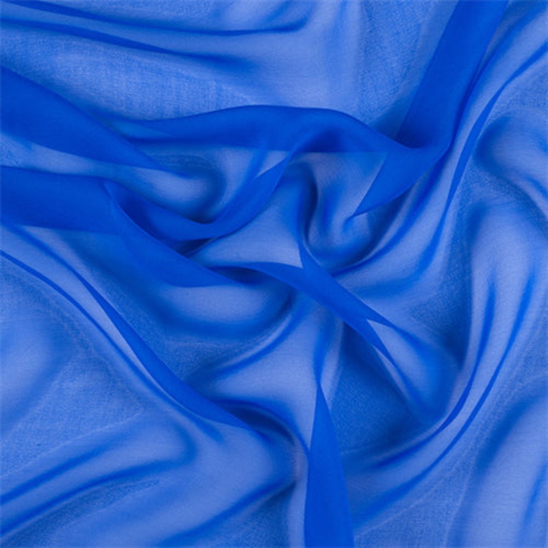 Runway Silks Sapphire Blue Silk Chiffon Fabric – Reorderable