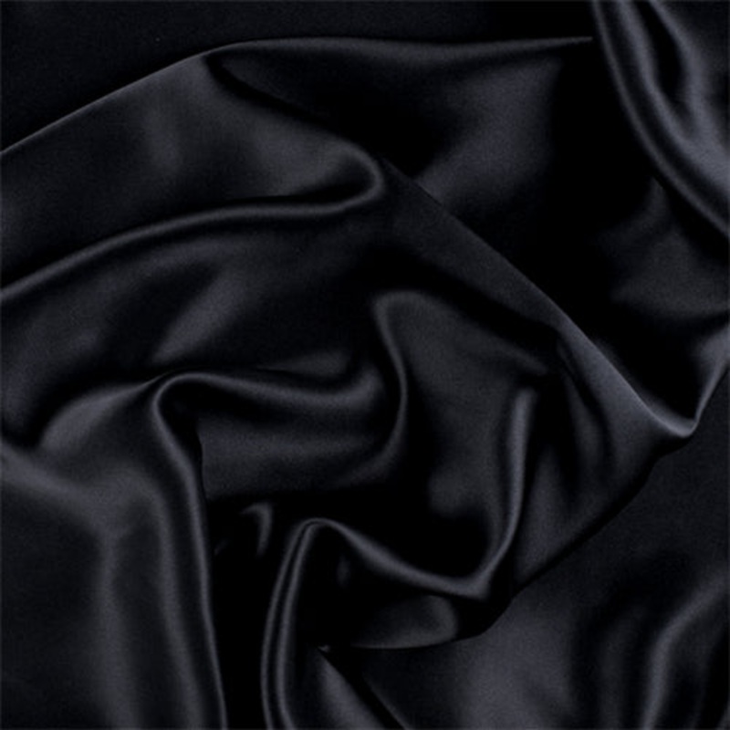 Runway Silks Black Stretch Silk Charmeuse Fabric – Reorderable