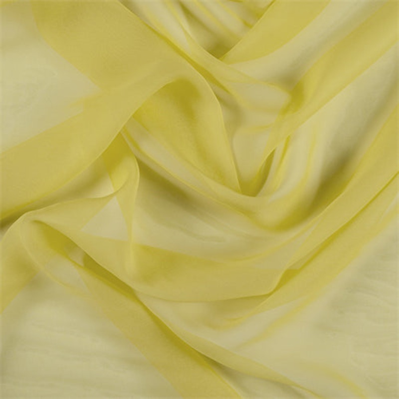 Runway Silks Bright Yellow Wide Silk Chiffon Fabric – Reorderable