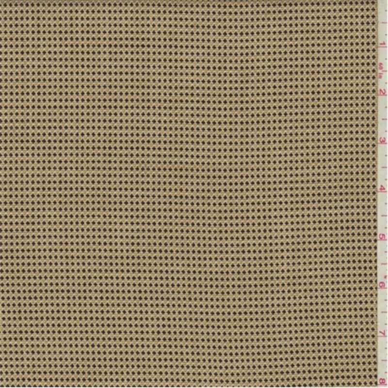 1 1/2 YD PC-Beige/Multi Wool Dobby Suiting Fabric