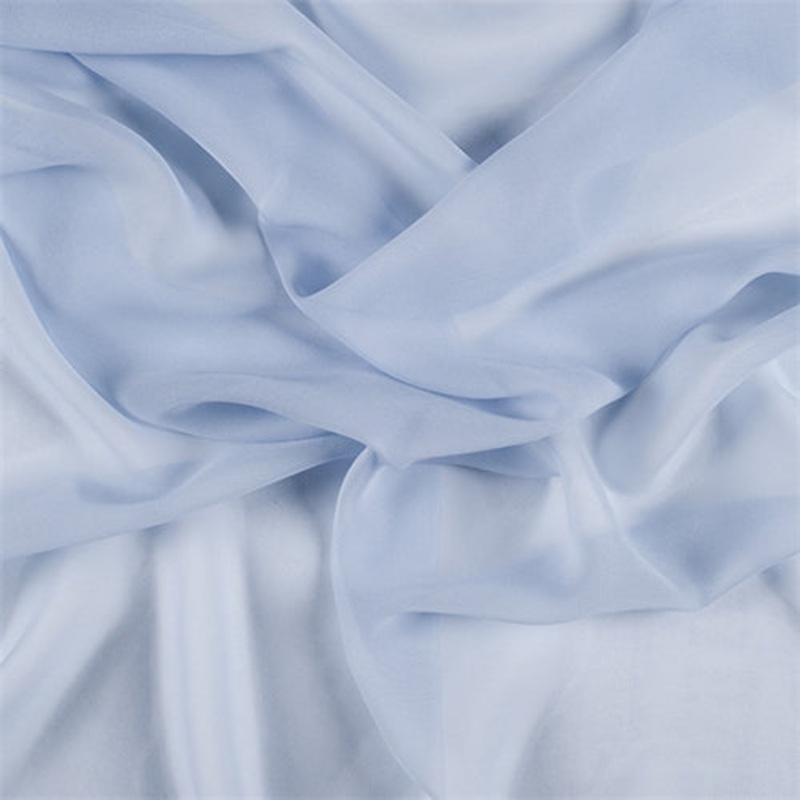Runway Silks Sky Blue Wide Silk Chiffon Fabric – Reorderable