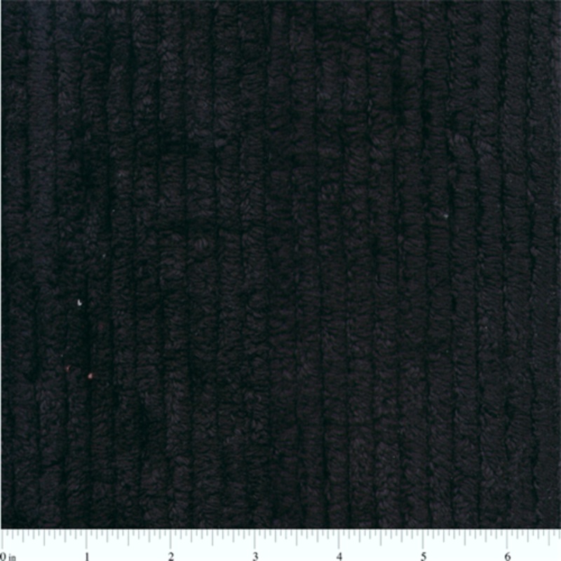 10 YD Bolt-Black Cotton Chenille Fabric