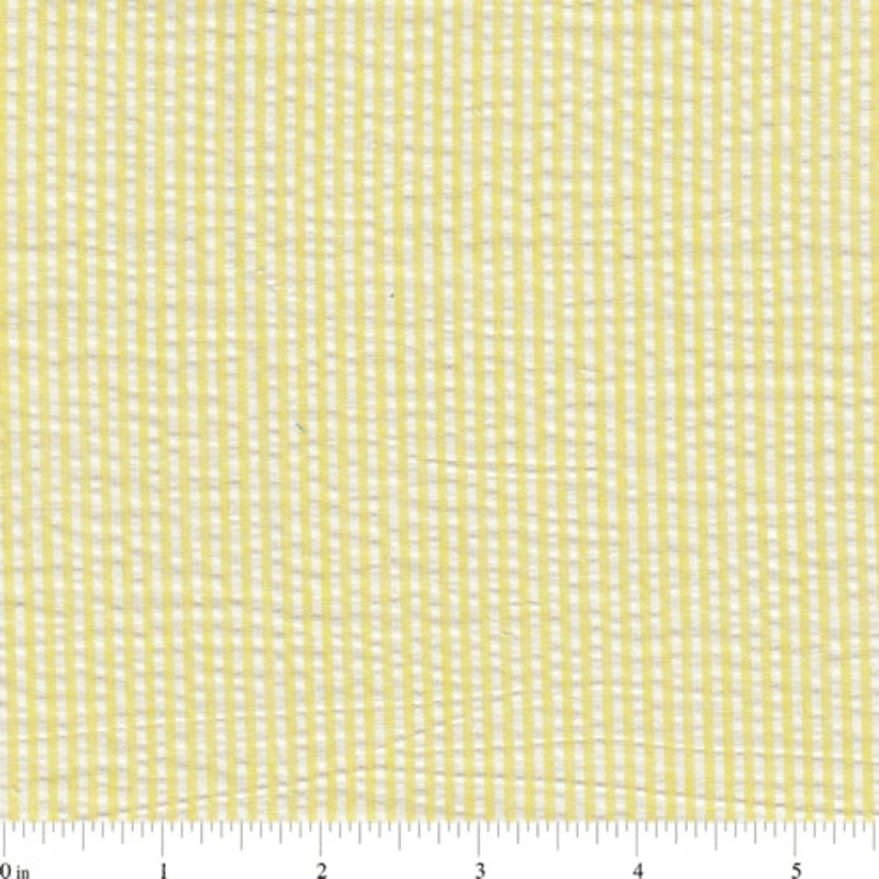 Yellow Stripe Seersucker Fabric – Reorderable