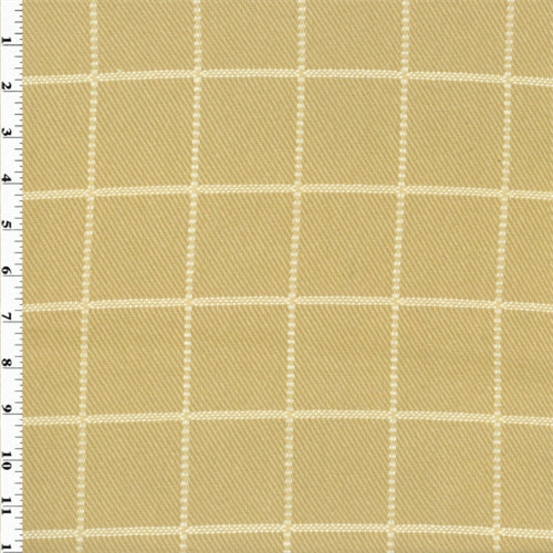 Beige Checkered Twill Home Decorating Fabric