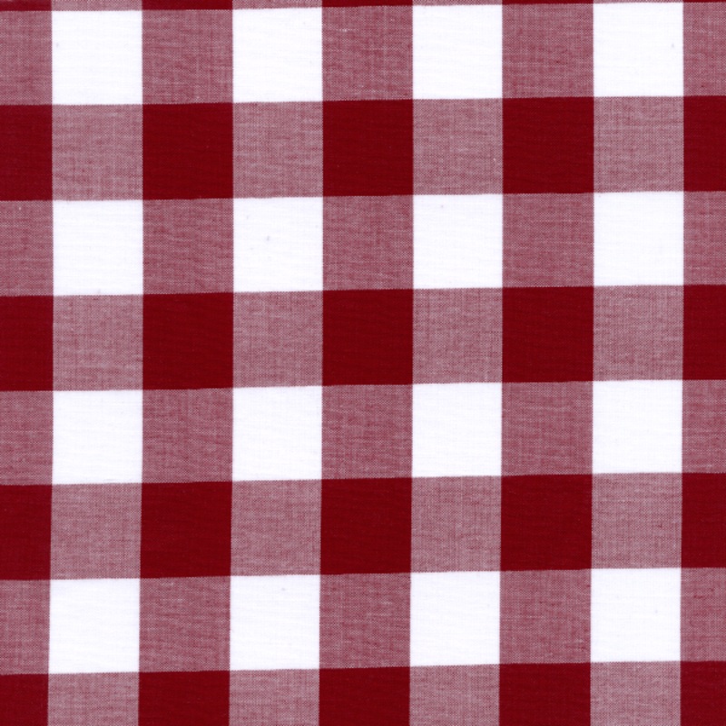 Berry 1 Inch Gingham Fabric – Reorderable