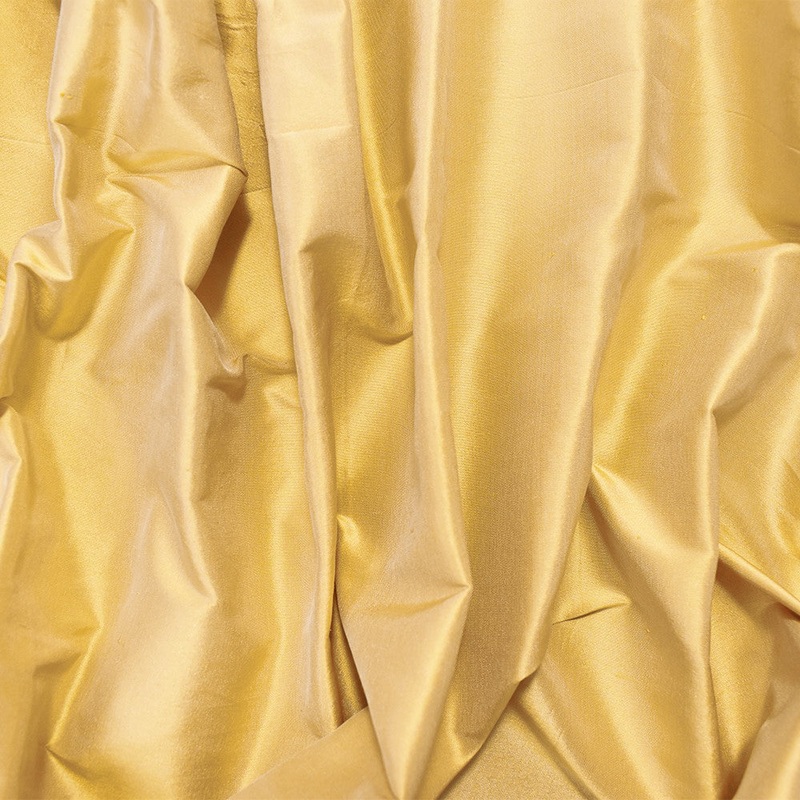 Yellow-Pearl Beige Silk Iridescent Shantung Woven Fabric
