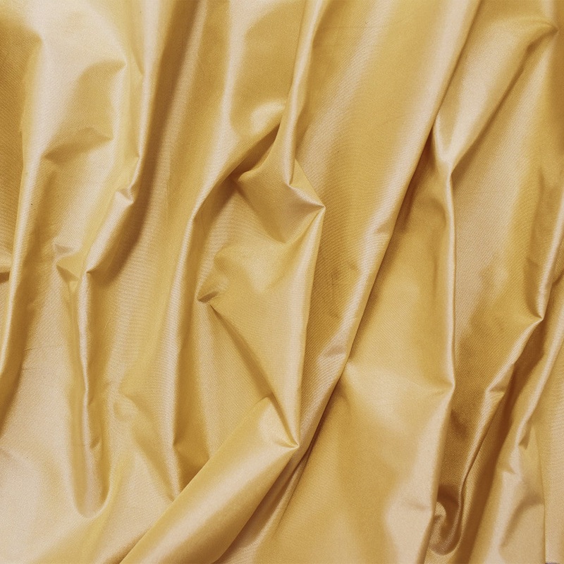 Yellow-White Beige Silk Iridescent Shantung Woven Fabric