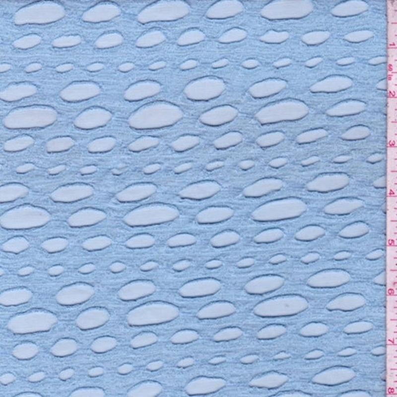 Baby Blue Hole Knit Mesh Fabric