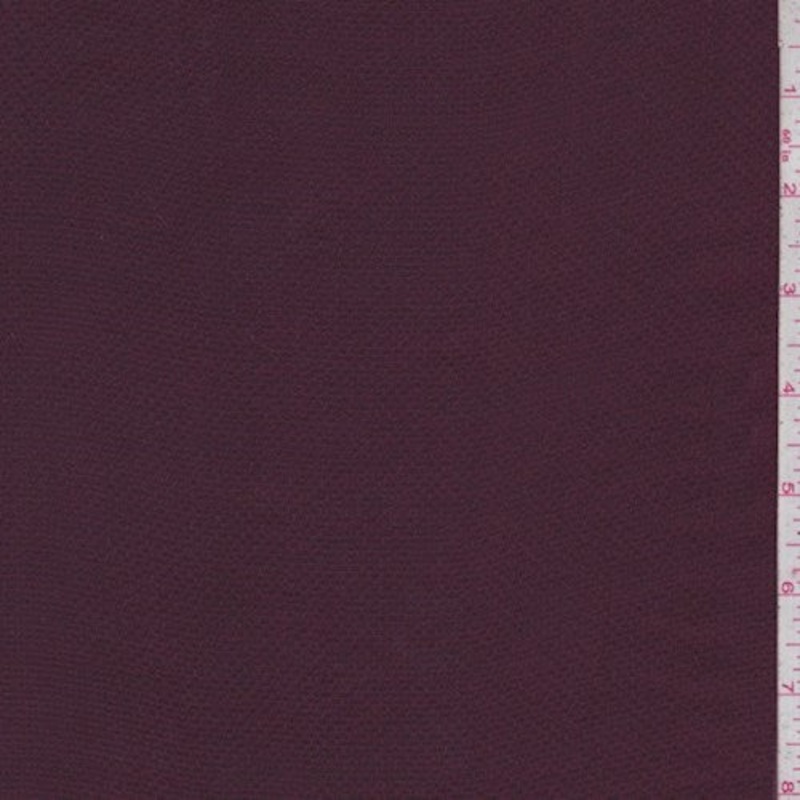Wine Mini Check Silk Chiffon Fabric