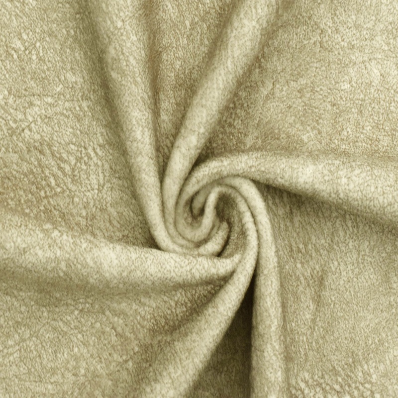 Antique Beige-Ivory Textured Faux Suede Woven Upholstery Fabric