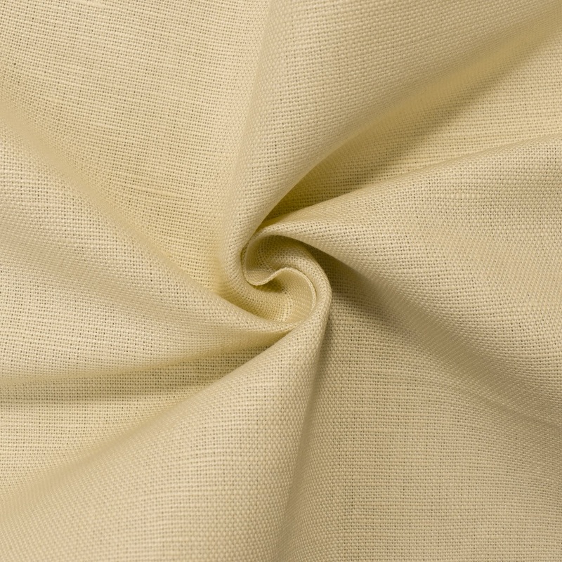 Beige Linen Slub Solid Canvas Woven Fabric
