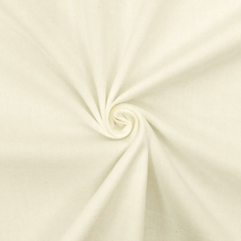 Baked Ivory Cotton Stretch Broadcloth Fabric