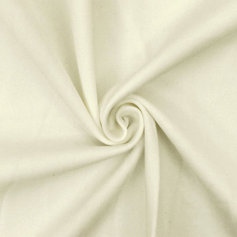 Antique Ivory Solid Stretch Polyester Interlock Knit Fabric