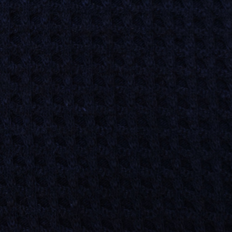 Abyss Blue 3D Net-Like Stretch Cotton Double Knit Fabric