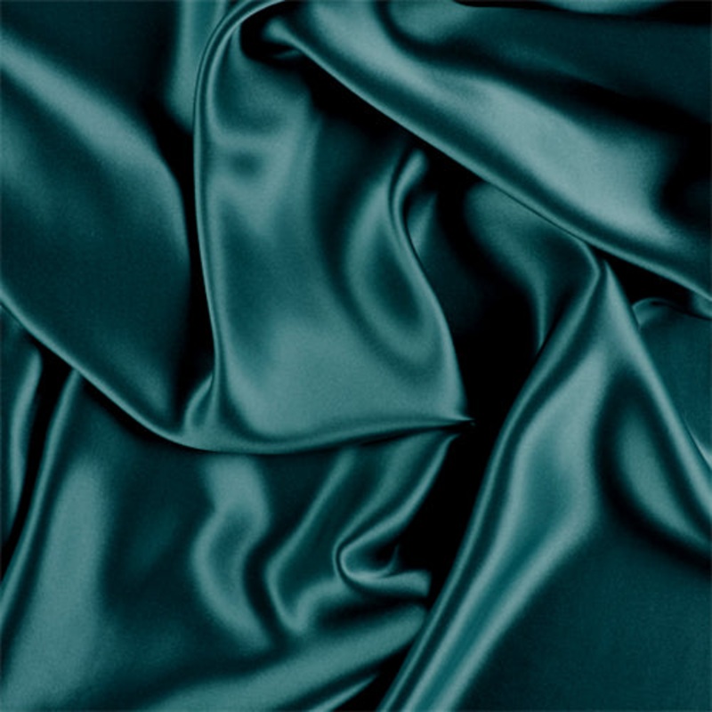 Runway Silks Teal Stretch Silk Charmeuse Fabric – Reorderable