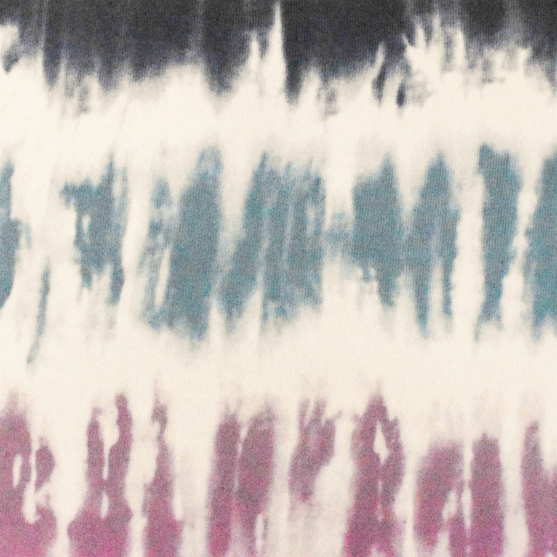 Anchor Gray-Ivory-Multi Tie Dye Print Stretch Poly Brush Jersey Knit Fabric