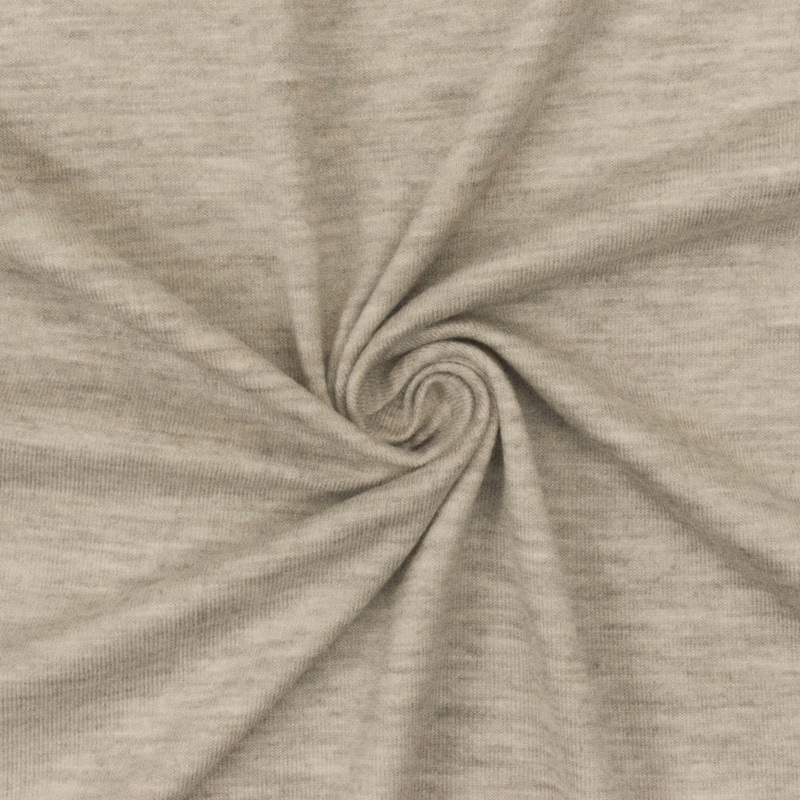 Beige-Gray-Ivory Texture Stretch Spandex Rayon Modal Jersey Knit Fabric