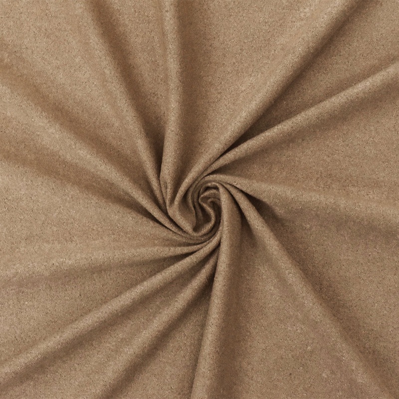 Beige Solid Stretch Poly Spandex Micro Suede Knit Fabric