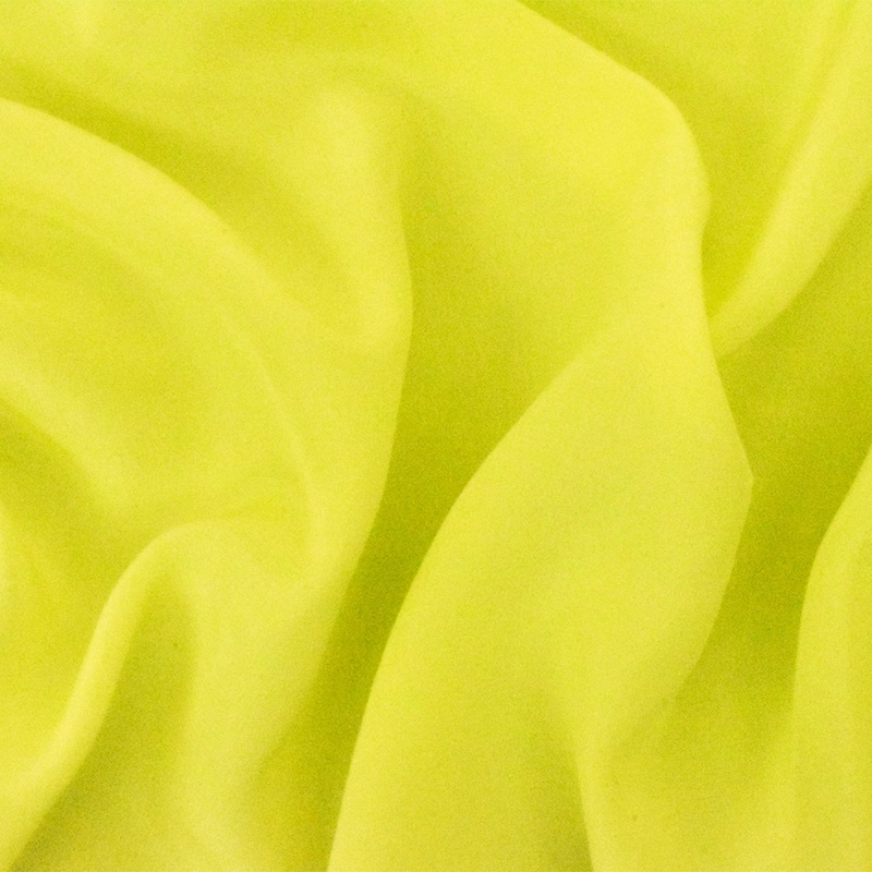 Yellow Famous Designer Silk Solid Crepe De Chine Fabric