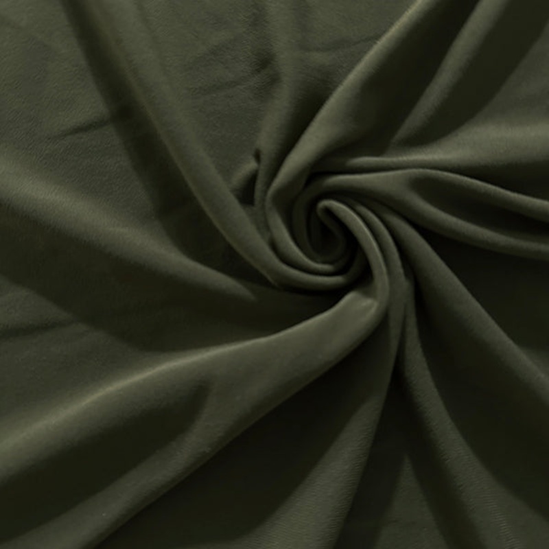 Bark Olive Brown ITY Jersey Knit Fabric