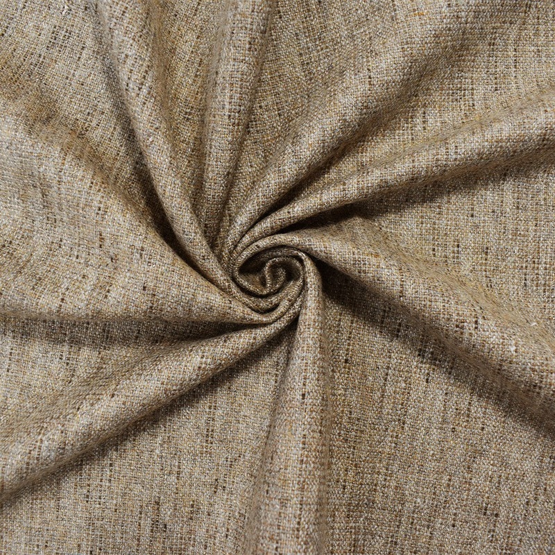 Beige-Gray Wool Poly Texture Woven Jacketing Fabric