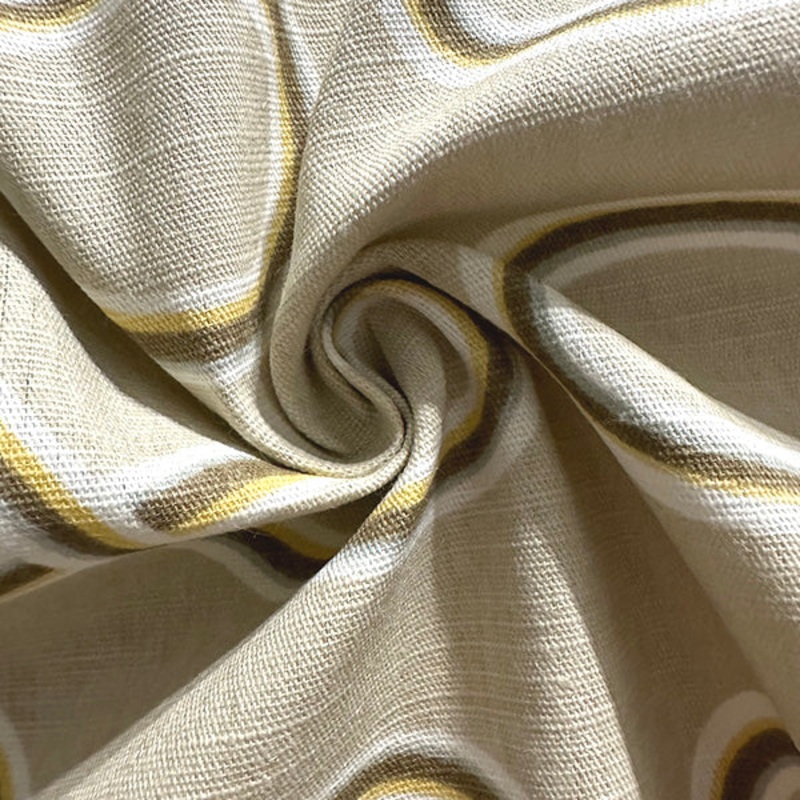 Beige Loop Cotton Linen Drapery Fabric