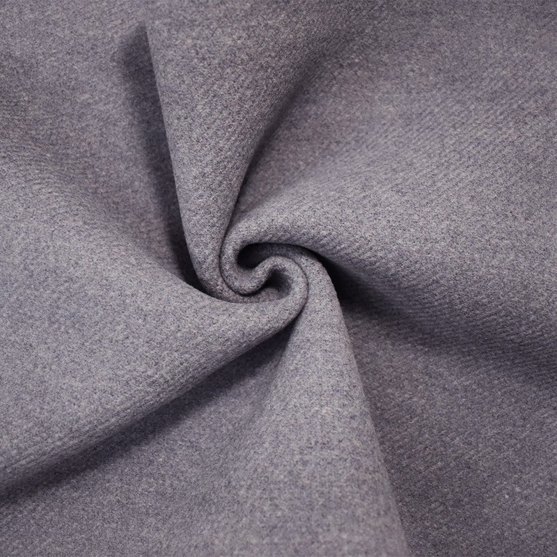 1 3/4 YD PC – Purple-Gray Wool Poly Texture Double Twill Woven Coating Fabric