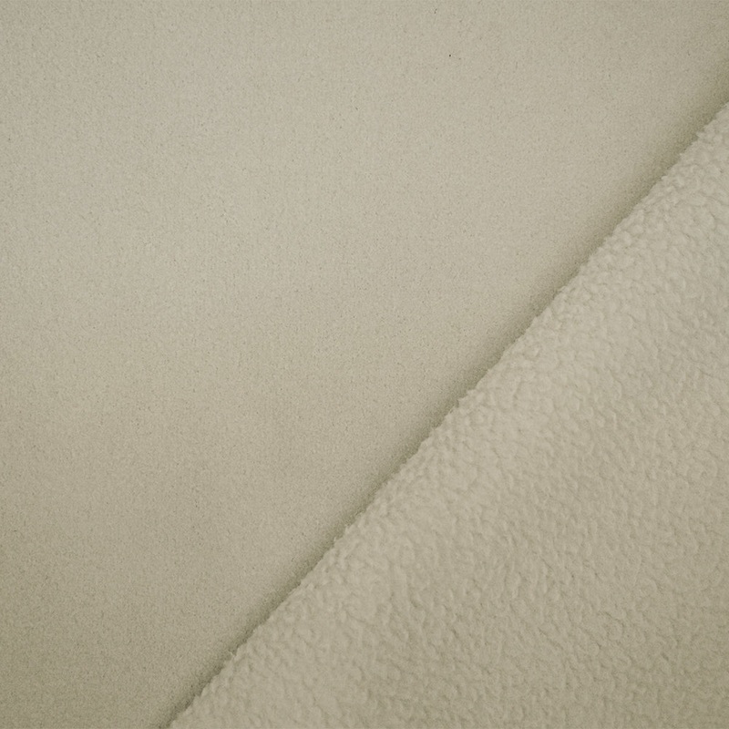 Beige Stretch Polyester Heavy Weight Polartec Wind Pro Knit Fabric