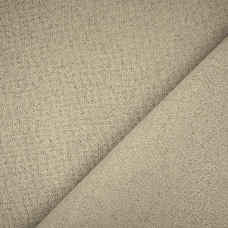 1 1/4 YD PC-Gray Wool-Poly Blend Double Brushed Twill Double Woven Jacketing Fabric