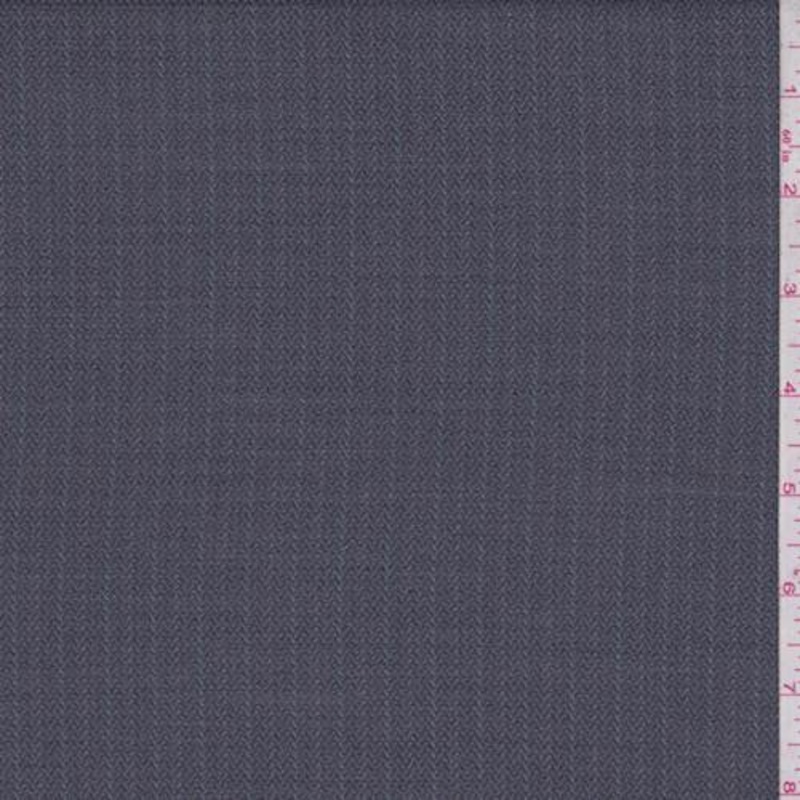 1 7/8 YD PC-Pale Black Chevron Lightweight Suiting Fabric