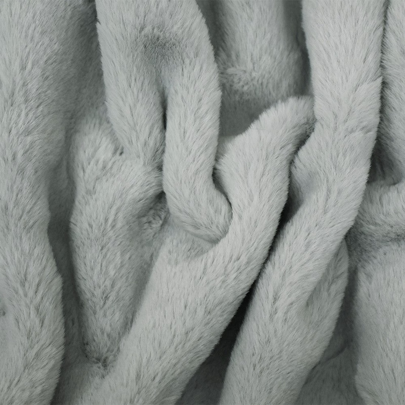 1 YD PC Light Gray Single Sided Stretch Fleece Knit Fabric