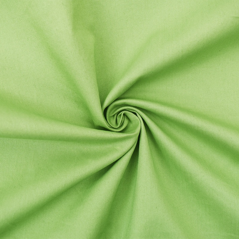 Apple Green Cotton Solid Twill Woven Shirting Fabric