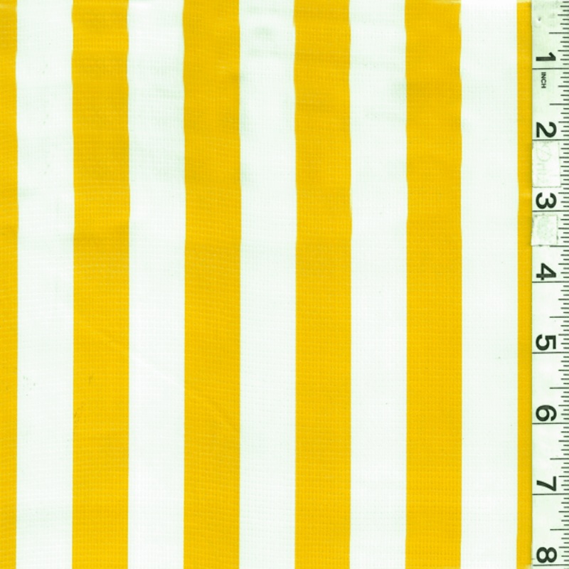 Yellow/White Oilcloth Roll Fabric