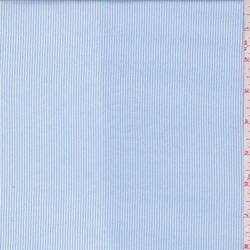 1 1/4 YD PC-Pale Blue/White Stripe Nylon Fabric