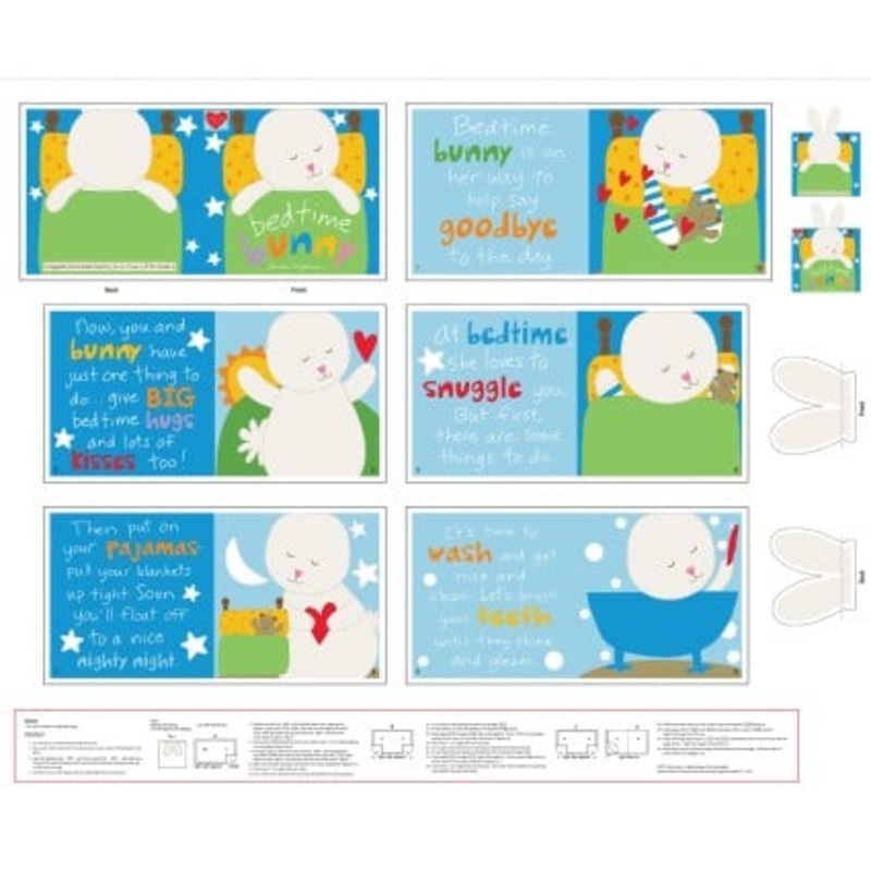 Huggable & Loveable XII 36″ Book Panel – Bedtime Bunny