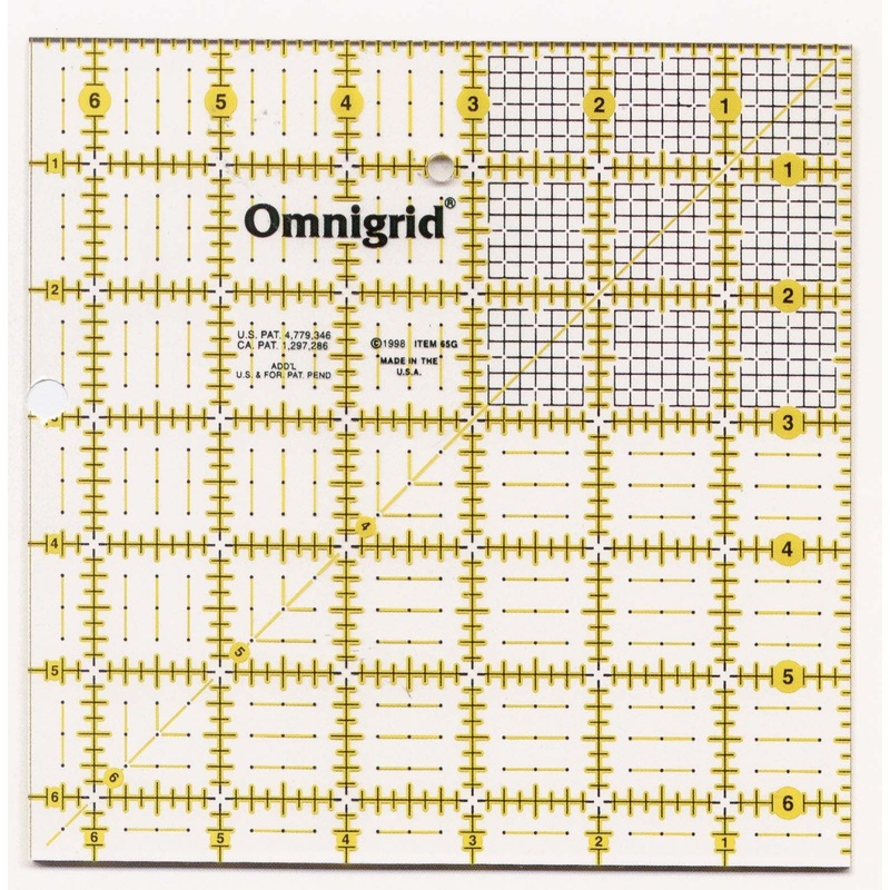 Omnigrid Ruler 6.5″ x 6.5″ With Grid